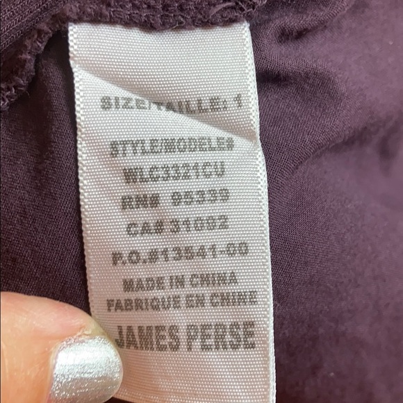James Perse Standard side slub eggplant top sz 1 - Picture 9 of 10